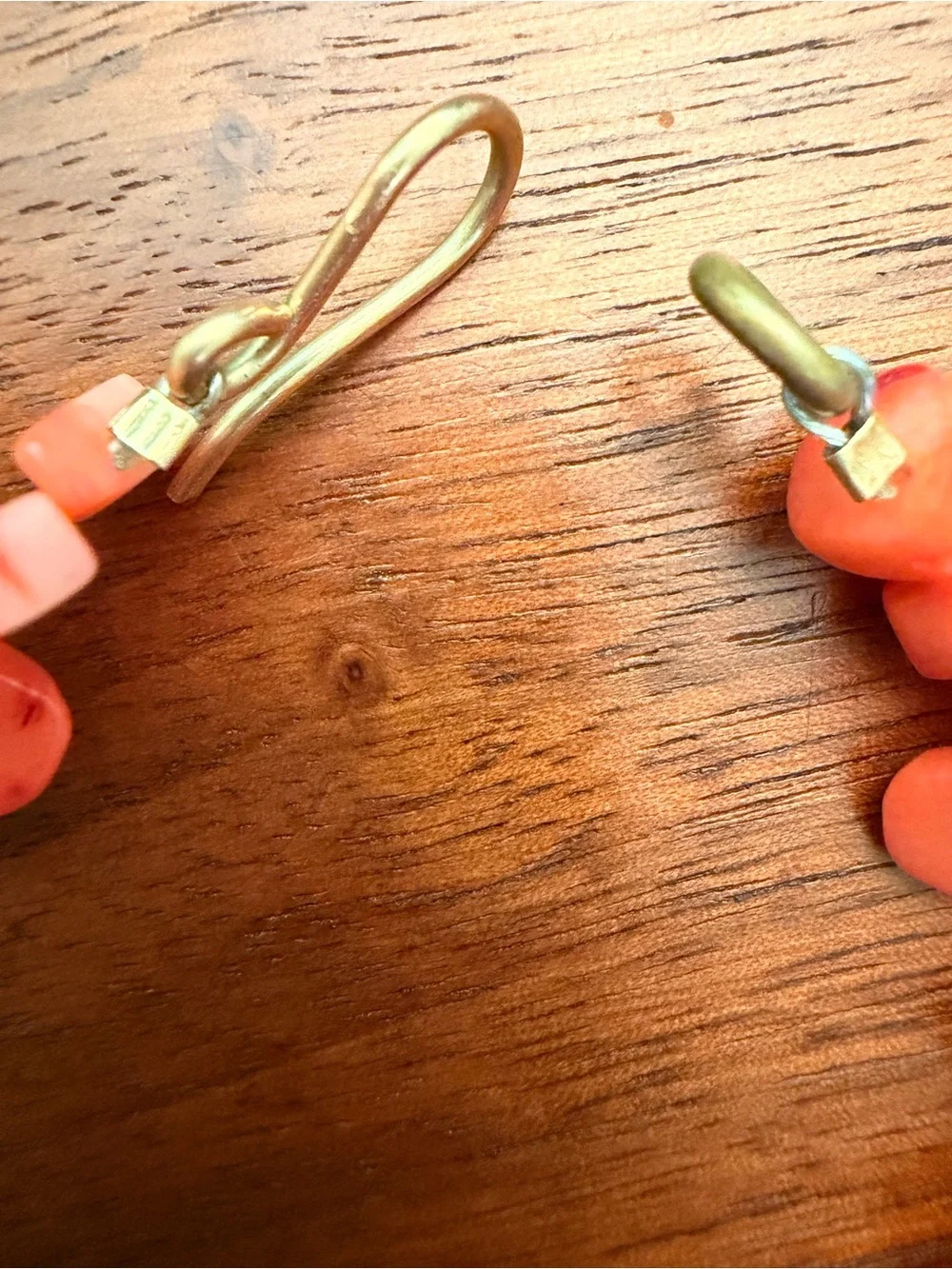 Handcrafted Coral-Red Chunky Bead Necklace